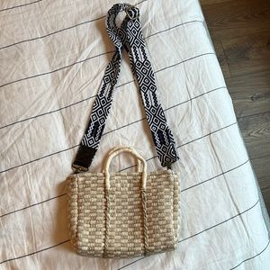 Madewell woven crossbody bag with fun strap